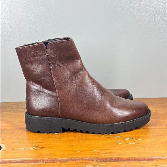 Franco Sarto Brown Leather Ankle Boots - Picture 2 of 8